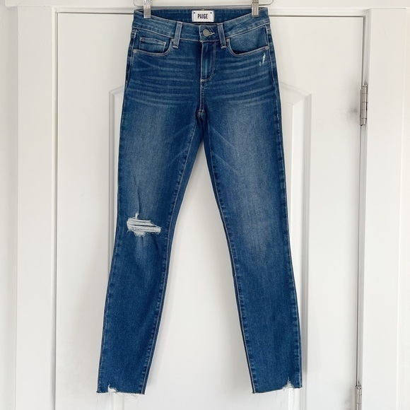 Paige Denim Verdugo Ankle Queeniw Destructed Skinny Jean - 24 - Picture 3 of 10